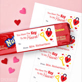 Lock and Key Valentine's Day Gift Labels