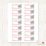 Pugs Valentine's Day Gift Labels