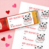 Pugs Valentine's Day Gift Labels