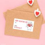 Cat Valentine's Day Gift Labels