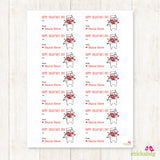 Cat Valentine's Day Gift Labels
