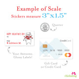 Cat Valentine's Day Gift Labels