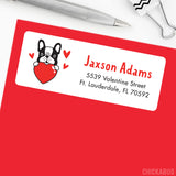 Valentine's Day French Bulldog Address Labels