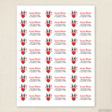 Valentine's Day French Bulldog Address Labels