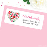 Flower Heart Address Labels