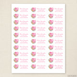 Watercolor Heart and Flowers Address Labels
