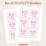 Cupcake Valentine's Day Gift Labels