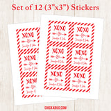 "XOXO" Valentine's Day Gift Labels