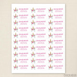 Unicorn with Flower Crown Address Labels
