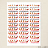 Santa, Reindeer and Sleigh Christmas Address Labels