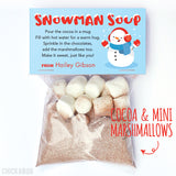 Snowman Soup Cocoa Paper Tags and Bags