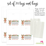 Reindeer Food Christmas Paper Tags and Bags
