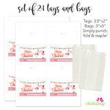 Pink Flamingo Christmas Paper Tags and Bags