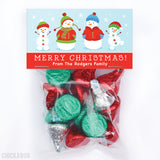 Snowman Family of 4 - Christmas Paper Tags and Bags