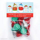 Snowman Family of 5 - Christmas Paper Tags and Bags