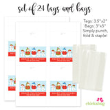 Snowman Family of 5 - Christmas Paper Tags and Bags