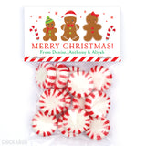 Gingerbread Family of 3 - Christmas Paper Tags and Bags