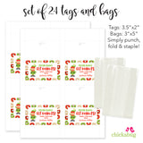 Elf Donuts Christmas Paper Tags and Bags