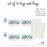 Penguin Family of 5 - Christmas Paper Tags and Bags
