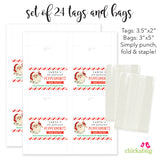 Santa's Old-Fashioned Peppermints Christmas Paper Tags and Bags