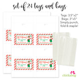 Elf Pillows Christmas Paper Tags and Bags