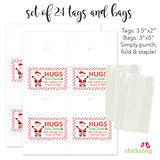 Hugs from Santa Christmas Paper Tags and Bags