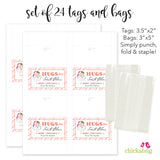 Hugs from Santa Claus Christmas Paper Tags and Bags