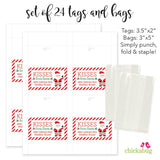 Kisses from Santa Christmas Paper Tags and Bags