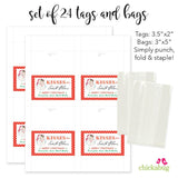 Kisses from Santa Claus Christmas Paper Tags and Bags