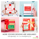 "You're Totally On My Naughty List" Christmas Gift Sticker