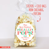 "Hope Your Christmas Really Pops" Labels
