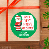 "Have a Very Merry Christmas" African-American Santa Christmas Stickers