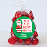 "Have a Very Merry Christmas" African-American Santa Christmas Stickers