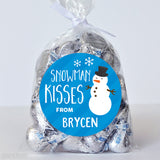 "Snowman Kisses" Holiday Stickers