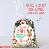 "Reindeer Bait" Christmas Stickers