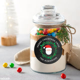 Santa and Wreath Christmas Stickers