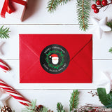 Santa and Wreath Christmas Stickers
