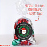 Santa and Wreath Christmas Stickers