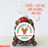 "Reindeer Noses" Christmas Stickers
