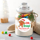 "Oh Snap!" Gingerbread Man Christmas Labels