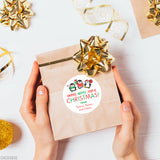 Merry Happy Joyful Christmas Penguin Stickers