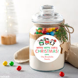 Merry Happy Joyful Christmas Penguin Stickers