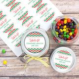 Chevron Christmas Food & Baking Gift Labels