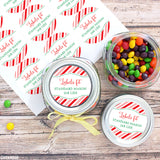 Peppermint Stripe Christmas Food & Baking Gift Labels
