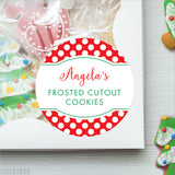 Polka Dot Christmas Food & Baking Gift Labels