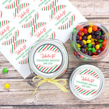 Festive Stripe Christmas Food & Baking Gift Labels