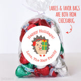 Happy Holidays Stickers - Festive Animals