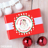 Vintage Watercolor Santa Christmas Gift Stickers