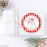Vintage Watercolor Santa Christmas Gift Stickers