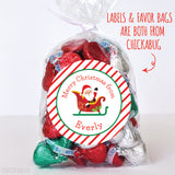Santa In His Sleigh Christmas Gift Stickers